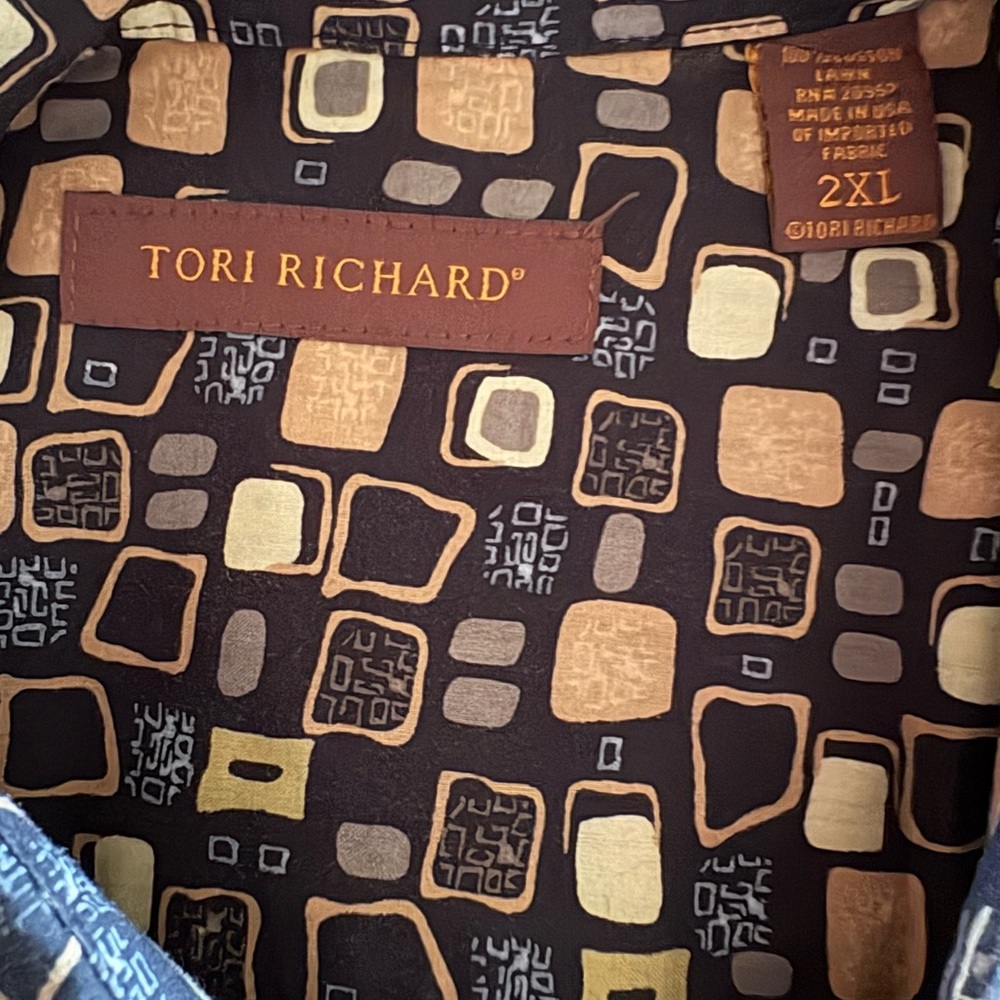 Tori Richard Abstract Square Print Shirt - Dress up or down.